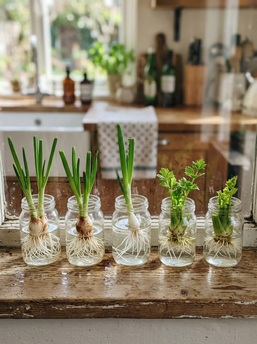 26 Amazing DIY Home Garden Ideas That Anyone Can Create on a Budget 24 A row of small glass jars on a sunny windowsill