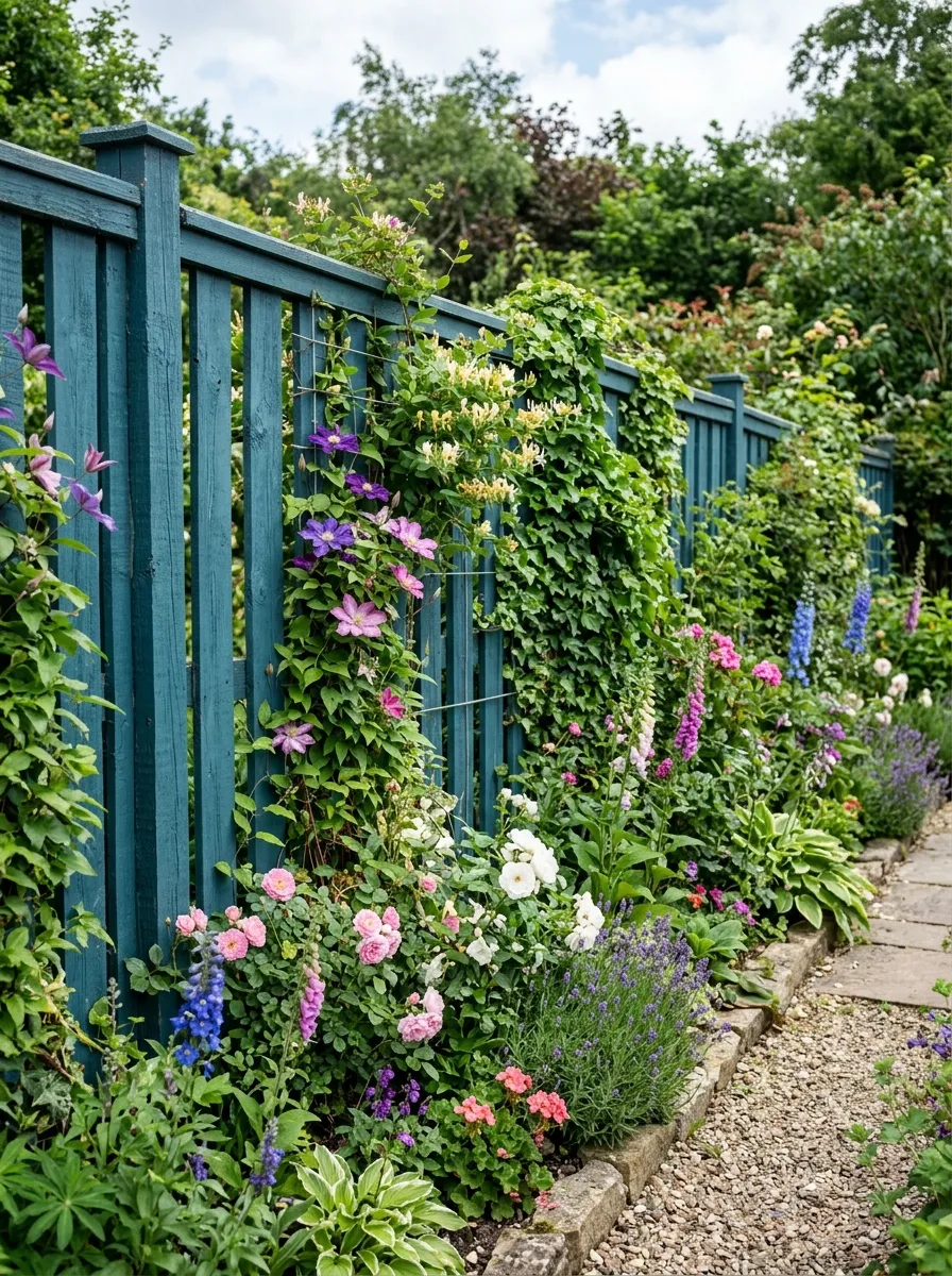 Add Color with a Painted Garden Fence