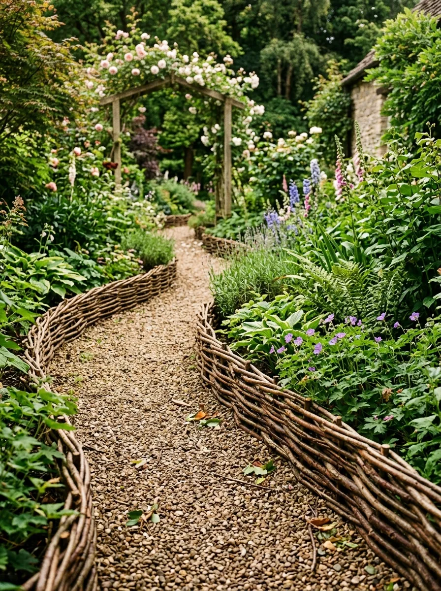 Add Edging With Rope or Twisted Branches
