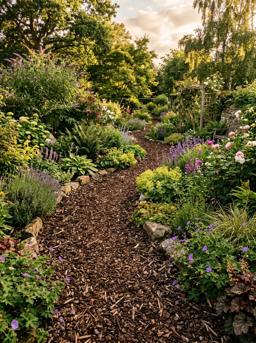 Add a Bark-Free Mulched Path