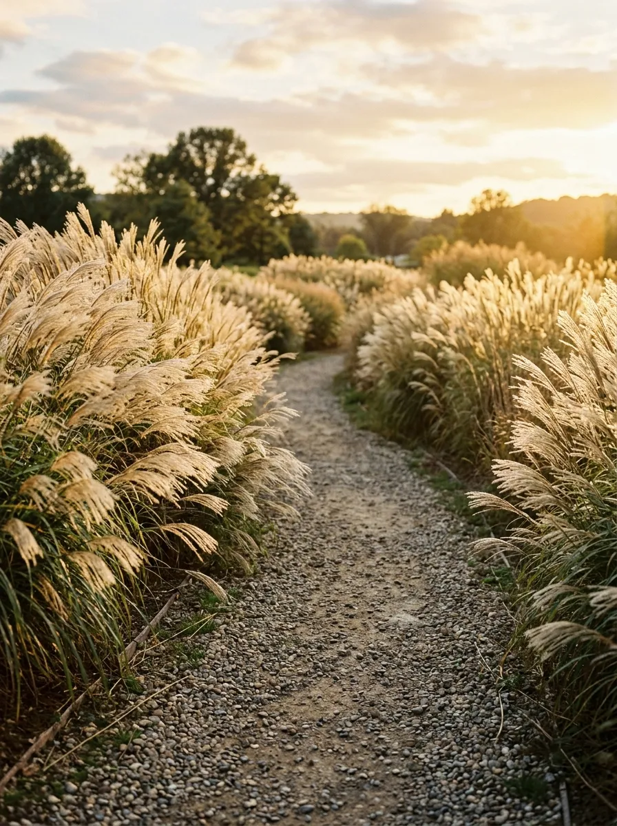 Add a Meandering Path Through Tall Ornamental Grasses