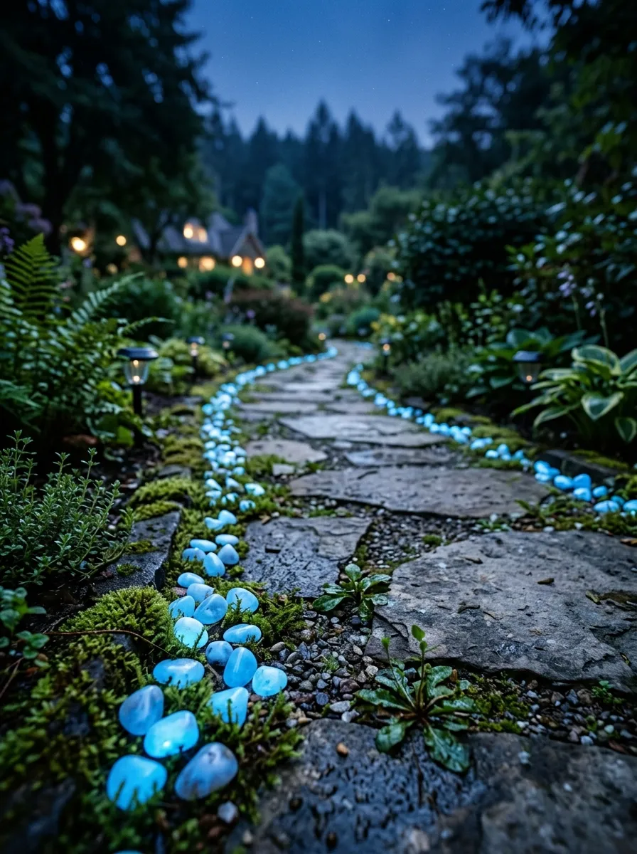 Add a Path Illuminated by Glow-in-the-Dark Pebbles