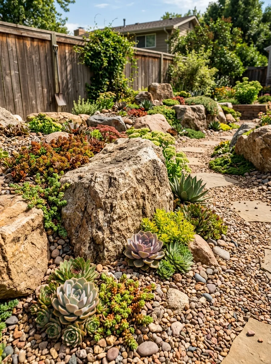 Add a Rock Garden for a No-Water Zone