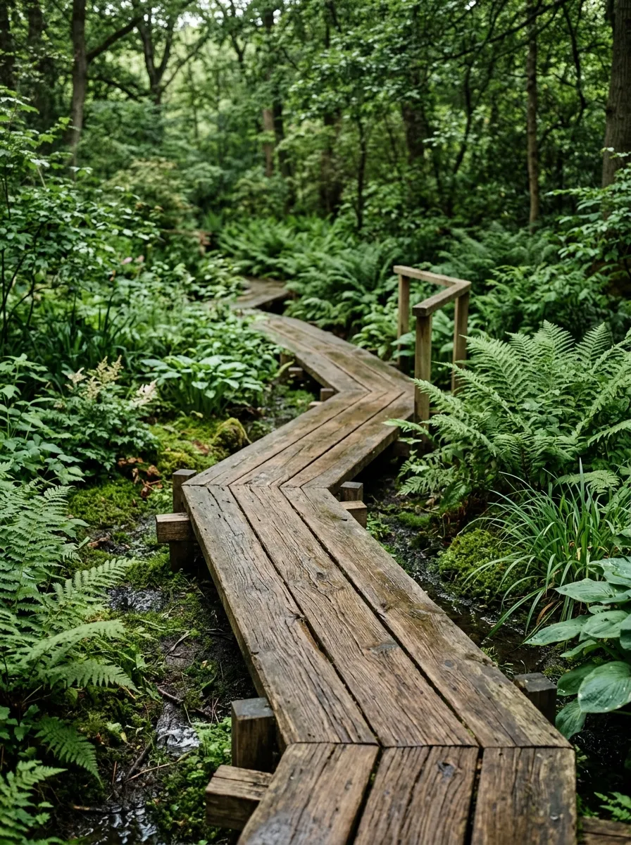 Add a Wooden Boardwalk Over a Wet Area