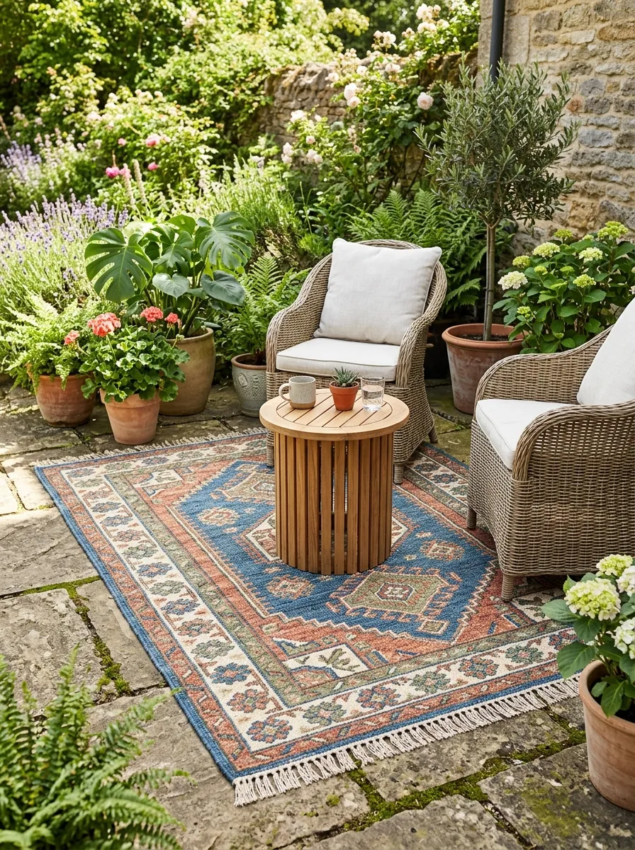 Add an Outdoor Rug for Defined Spaces