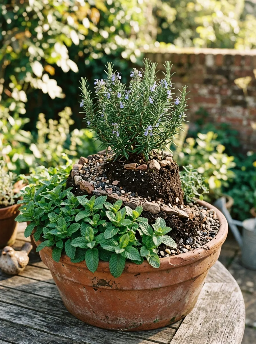Build a Compact Herb Spiral in a Large Pot