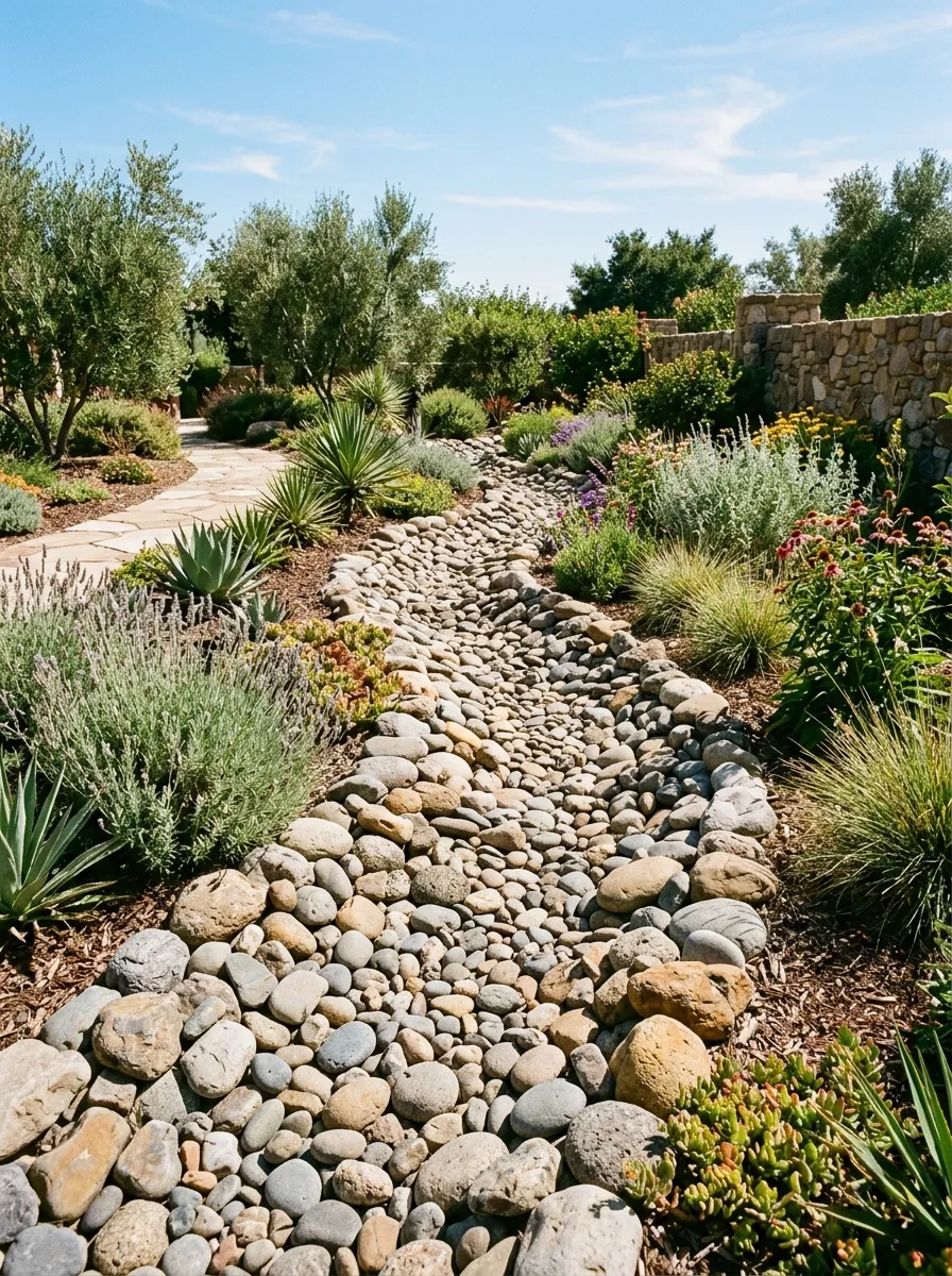 Build a Dry Creek Bed for Drainage and Style
