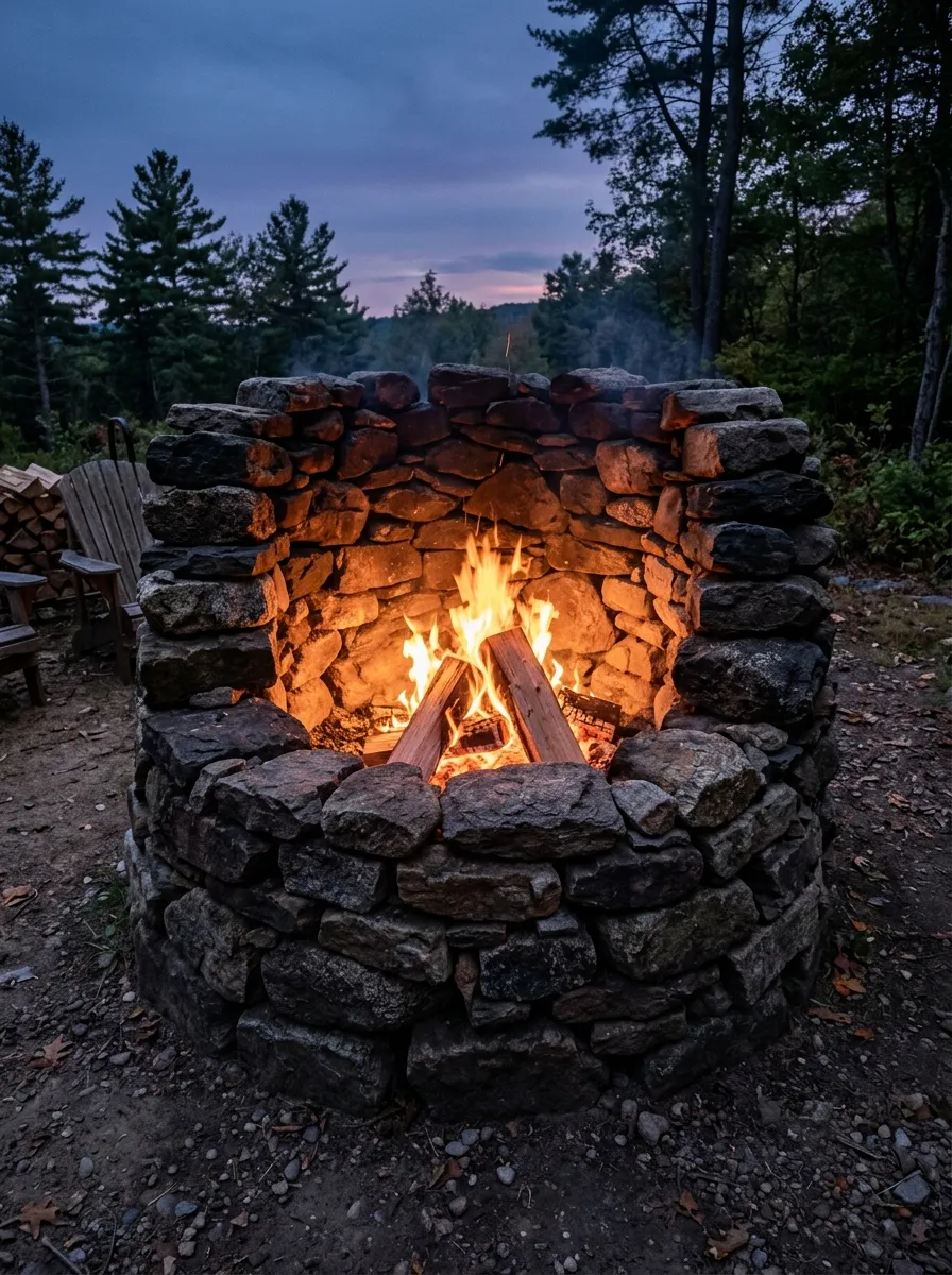 Build a Dry-Stacked Stone Fire Pit Wall