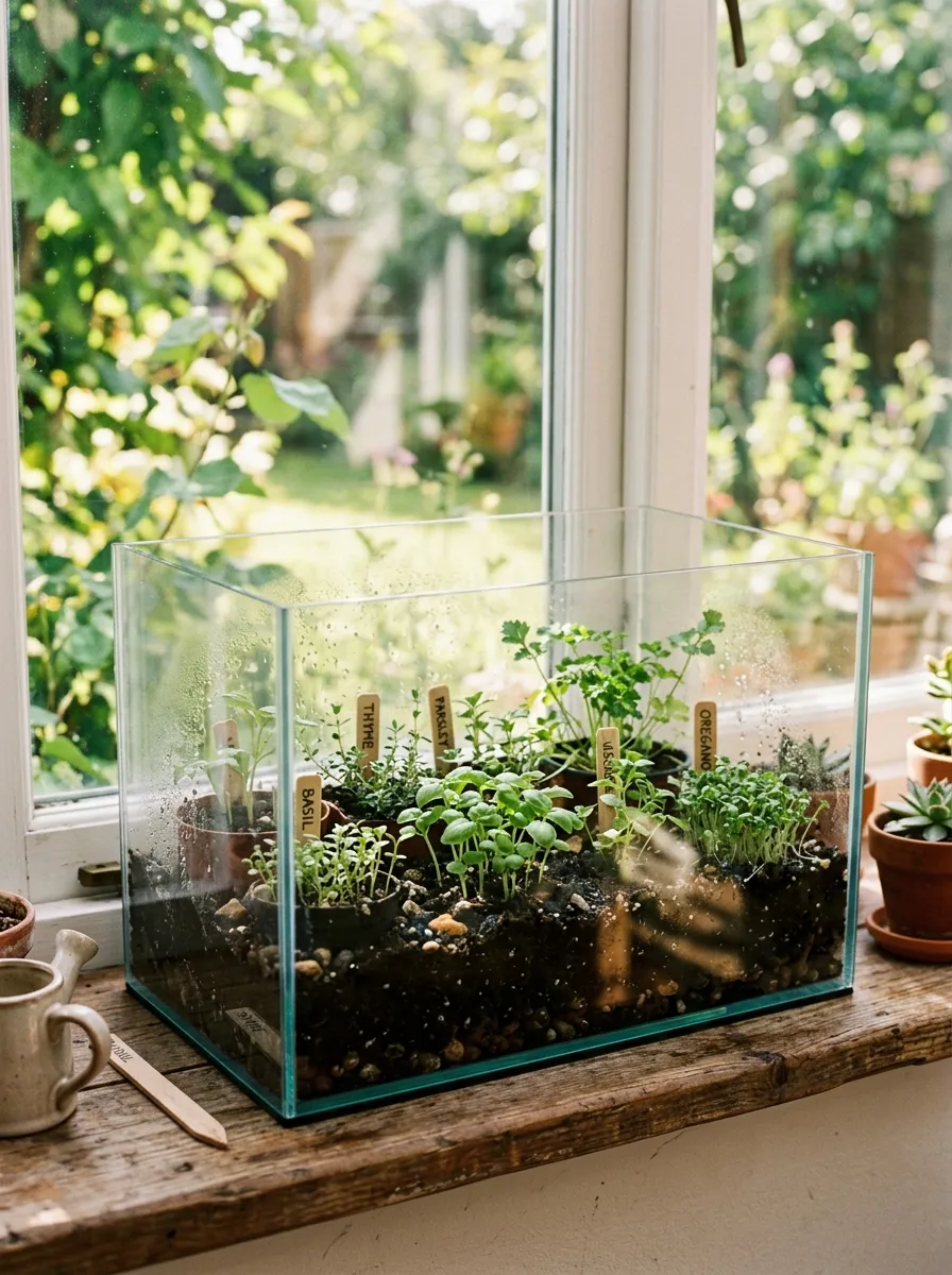 Build a Mini Greenhouse From a Repurposed Aquarium