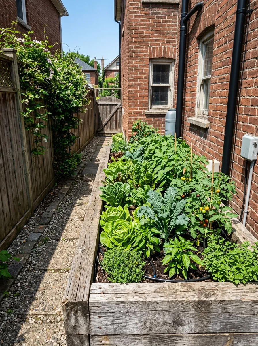 Build a Narrow Raised Bed Along a Side Yard