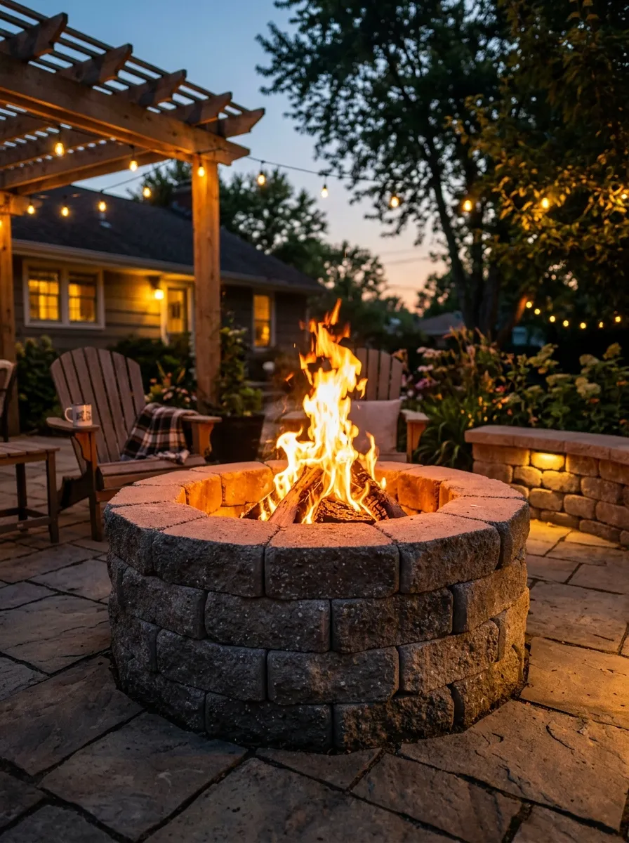 Build a Raised Fire Pit With Concrete Blocks