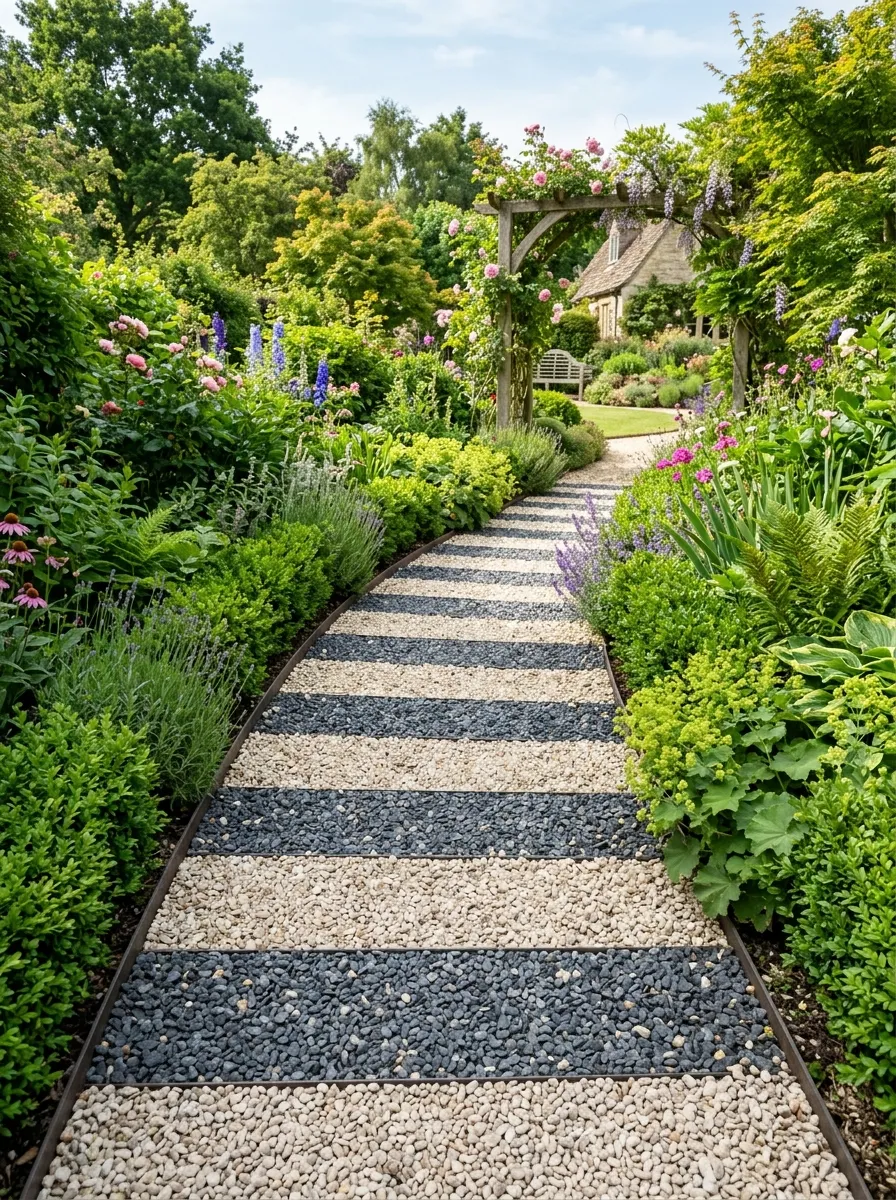 Build a Two-Toned Gravel Path With a Pattern