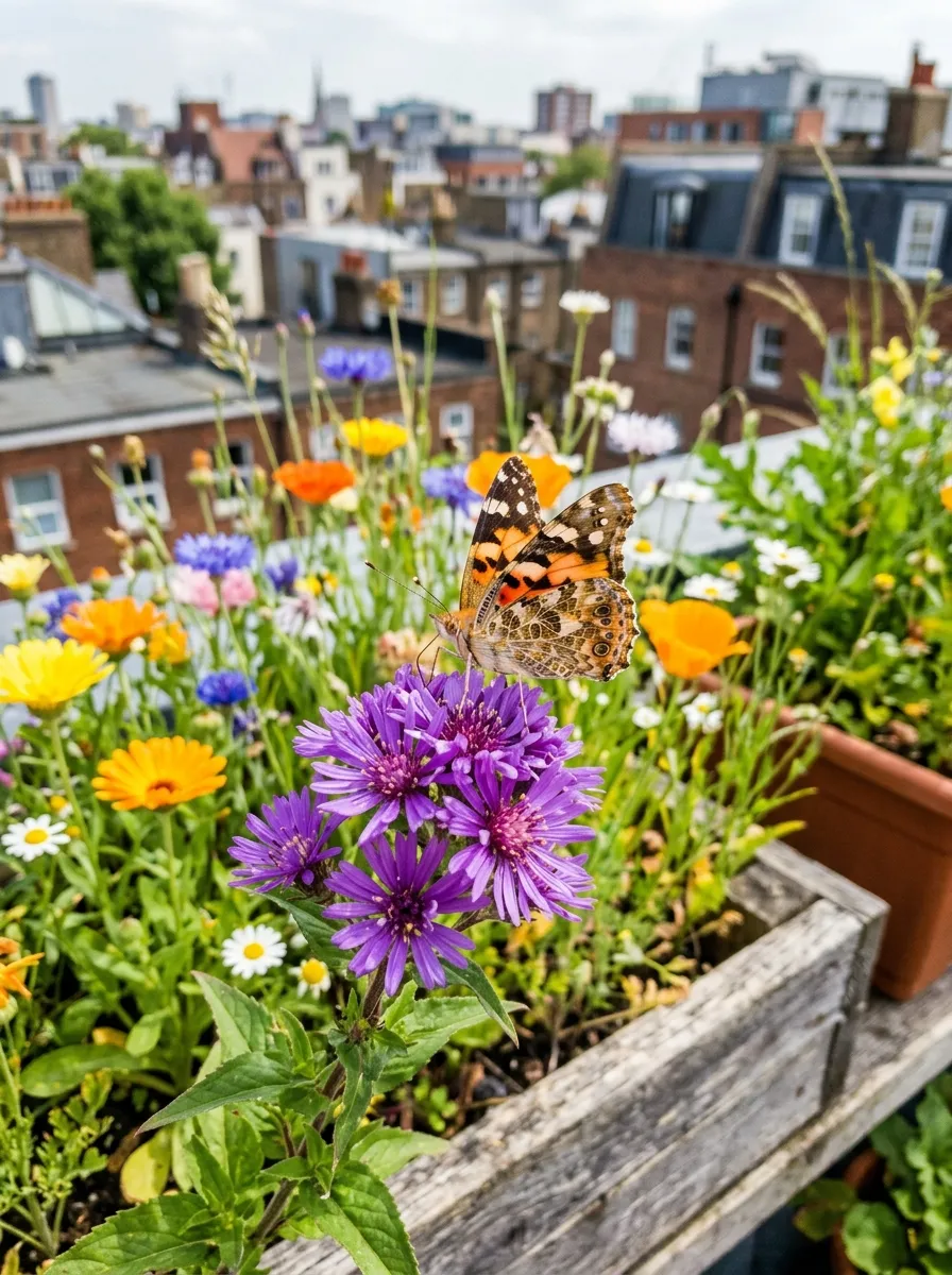 Butterfly and Bee Flower Patch