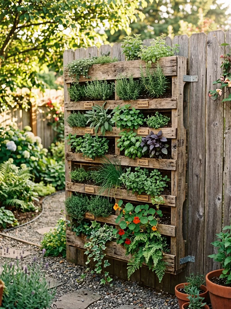 Create a Living Wall From Wooden Pallets