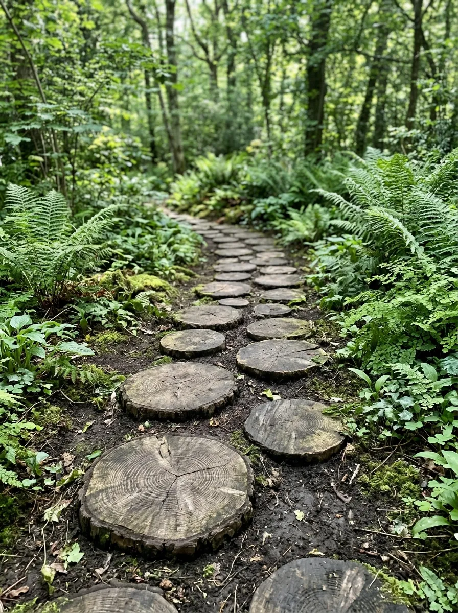 Create a Rustic Log Slice Path