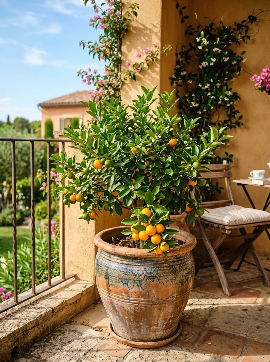 Create a Tiered Citrus Tree Display in Large Pots
