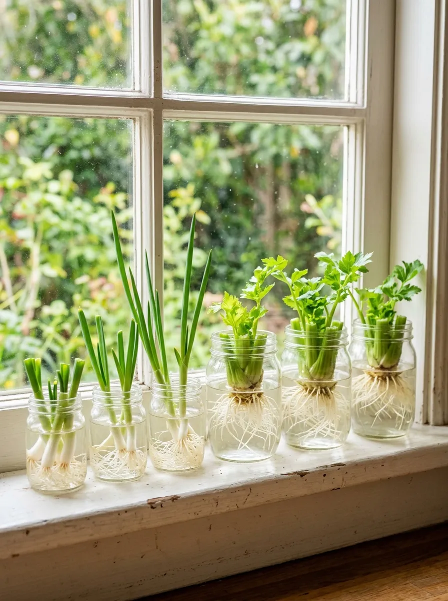 Create a Windowsill Kitchen Scrap Garden