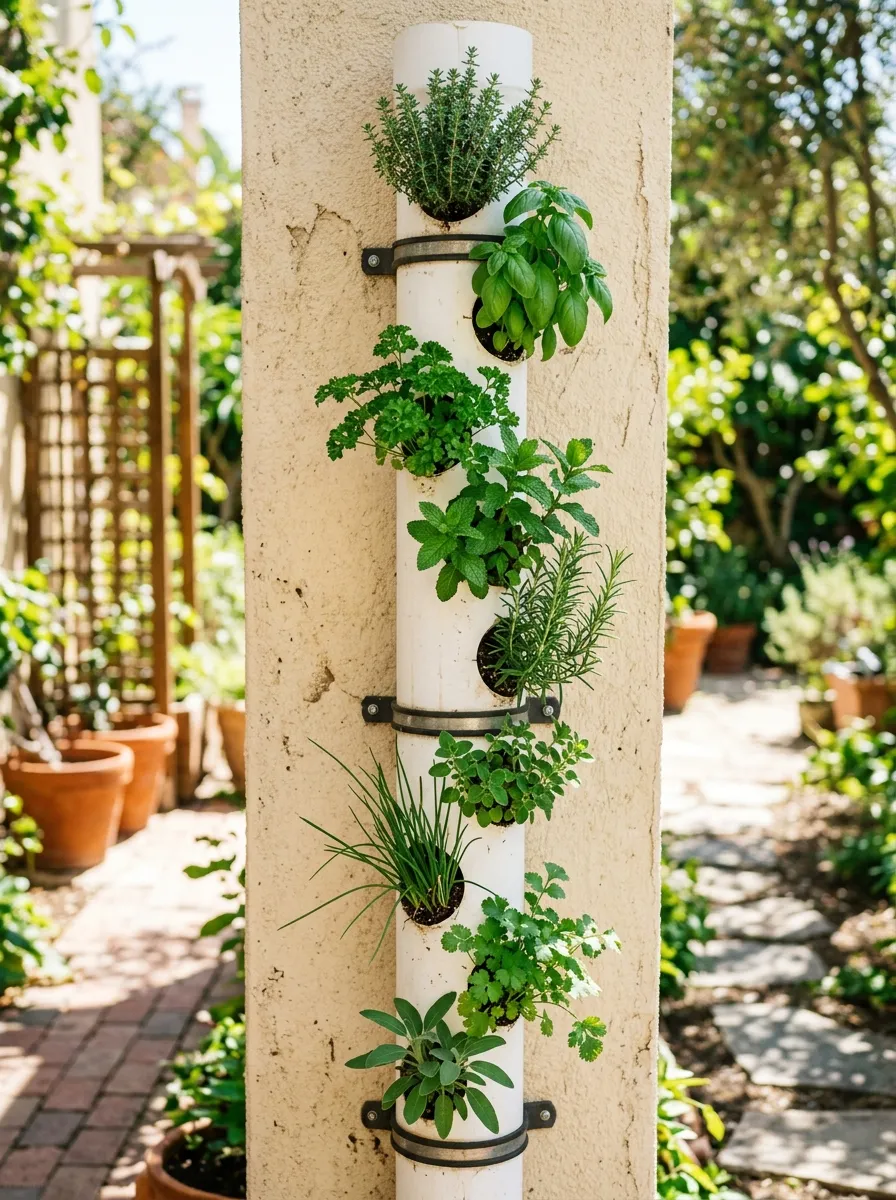Grow a Tower of Herbs in a PVC Pipe Planter
