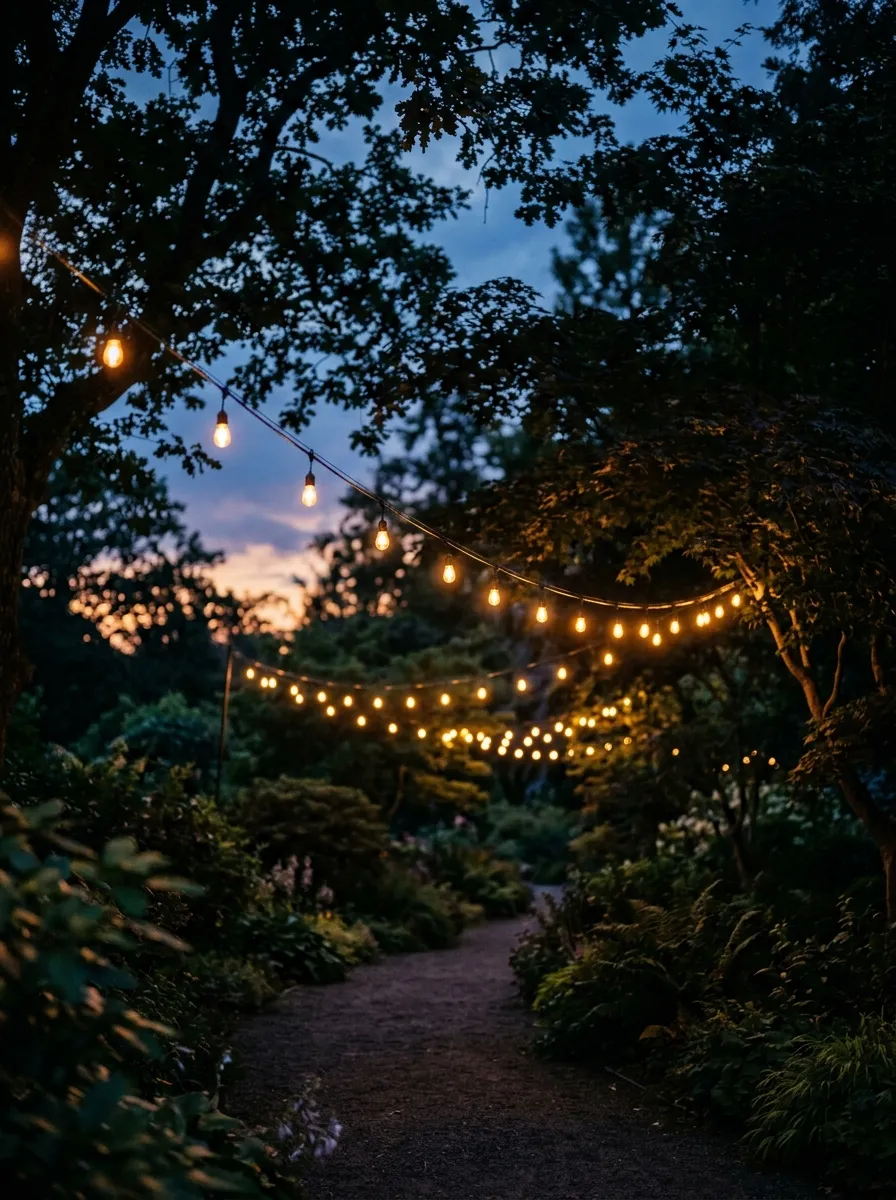 Hang String Lights for Evening Ambiance