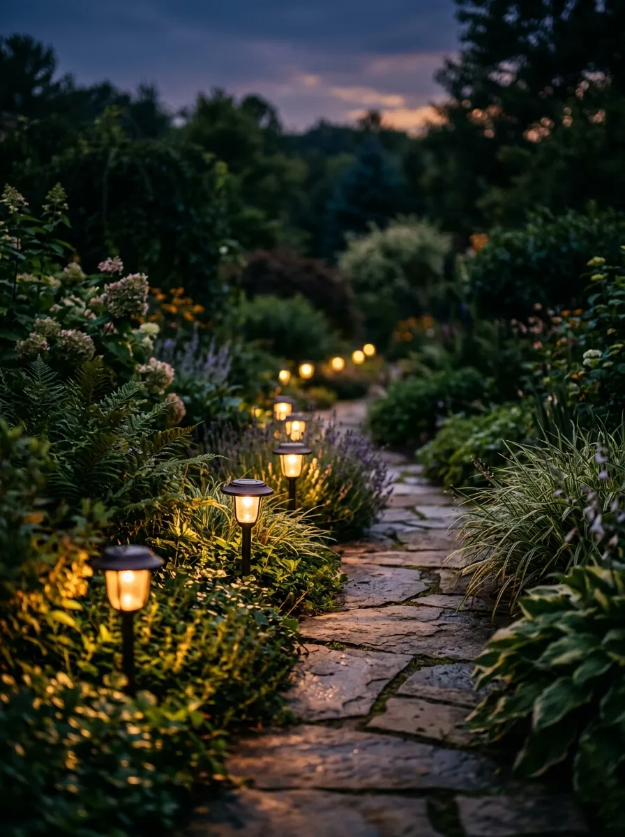 Install Solar-Powered Path Lights