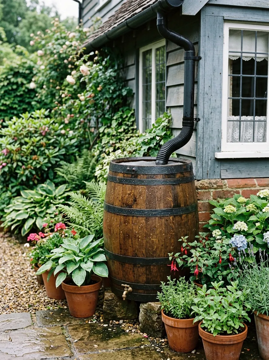Install a Rain Barrel Watering System