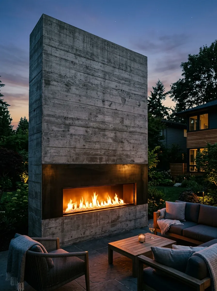 Install an Outdoor Fireplace Wall
