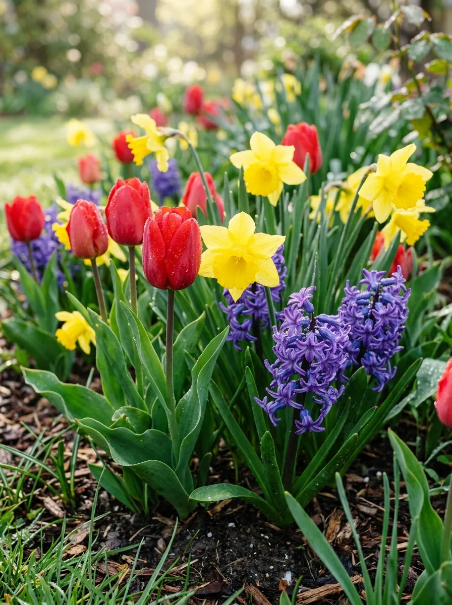 Layer Bulbs for Months of Blooms
