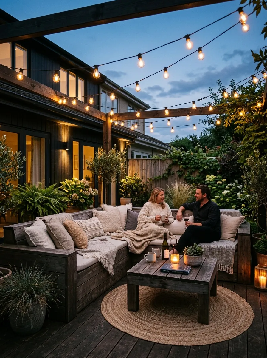 How to Design a Modern Garden with a Clean and Stylish Look 4 Layer in Lighting and Cozy Details
