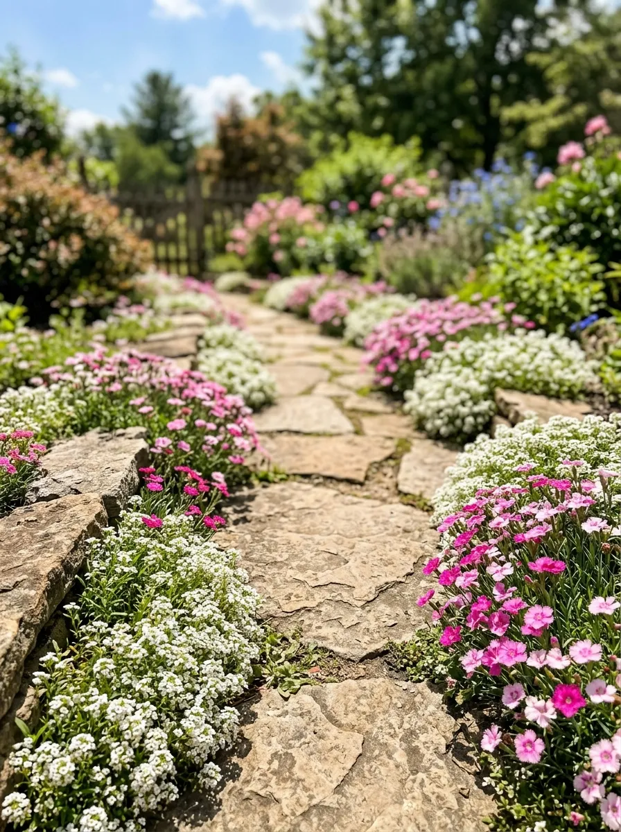 Line Your Walkway With Low-Growing Blooms
