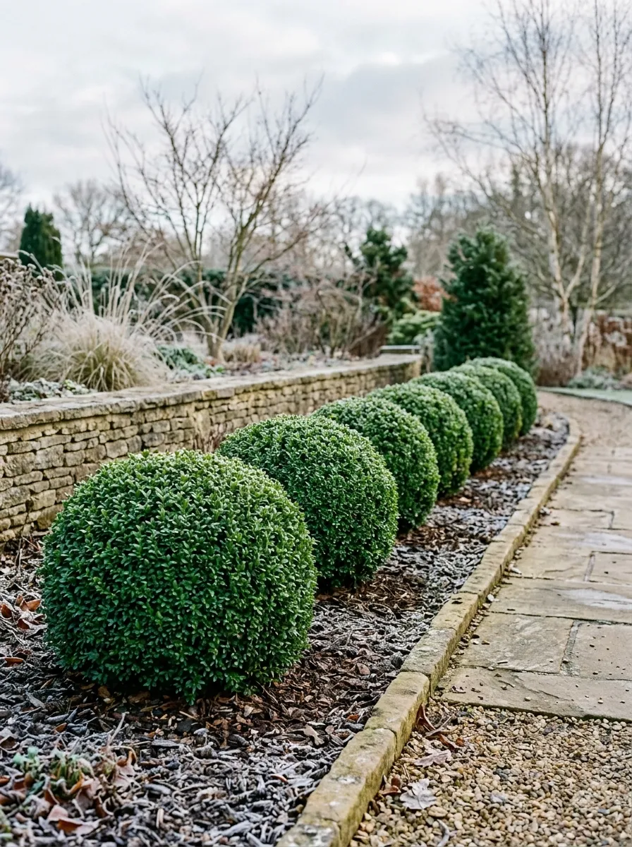 Plant Evergreen Shrubs as a Structural Base