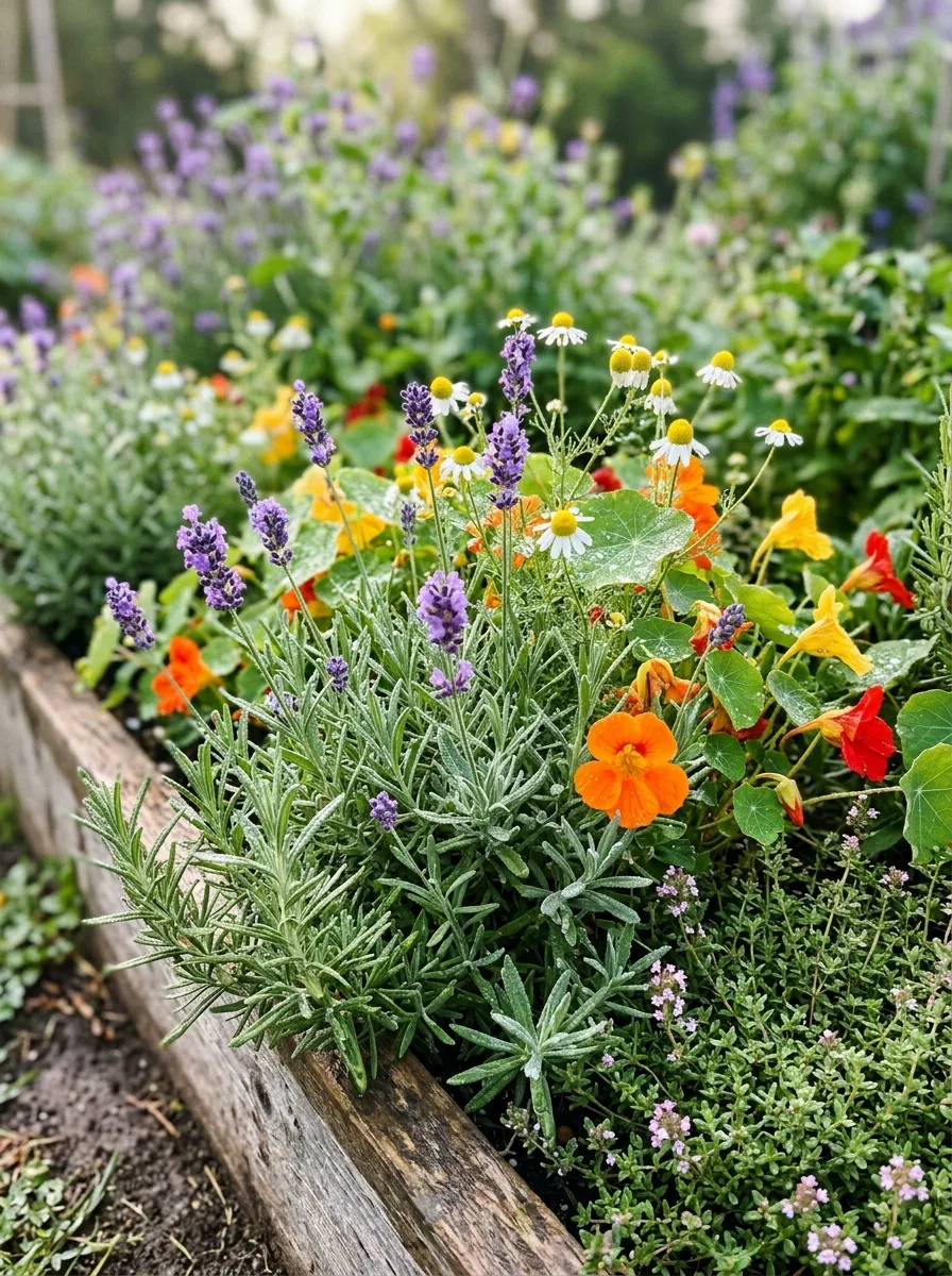 Plant an Herb and Flower Combo Bed
