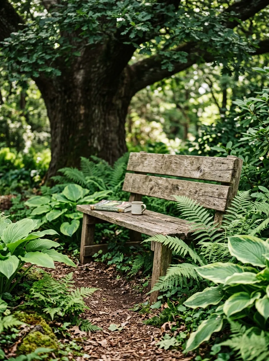 Shaded Bench Reading Spot