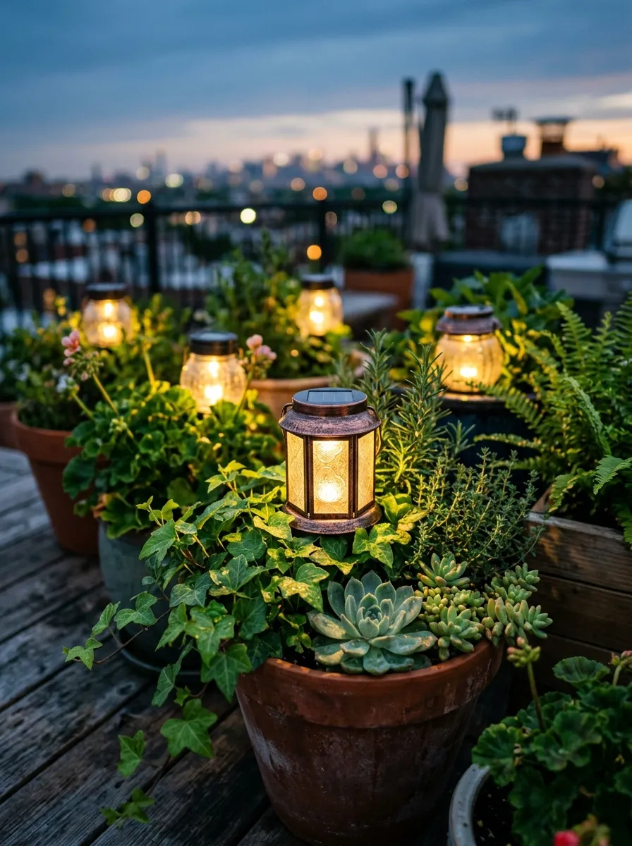 Solar-Powered Garden Lanterns