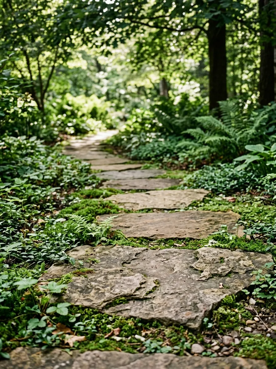 Stepping Stone Path Through Shade