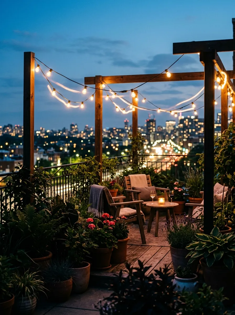 String Lights for Evening Ambiance