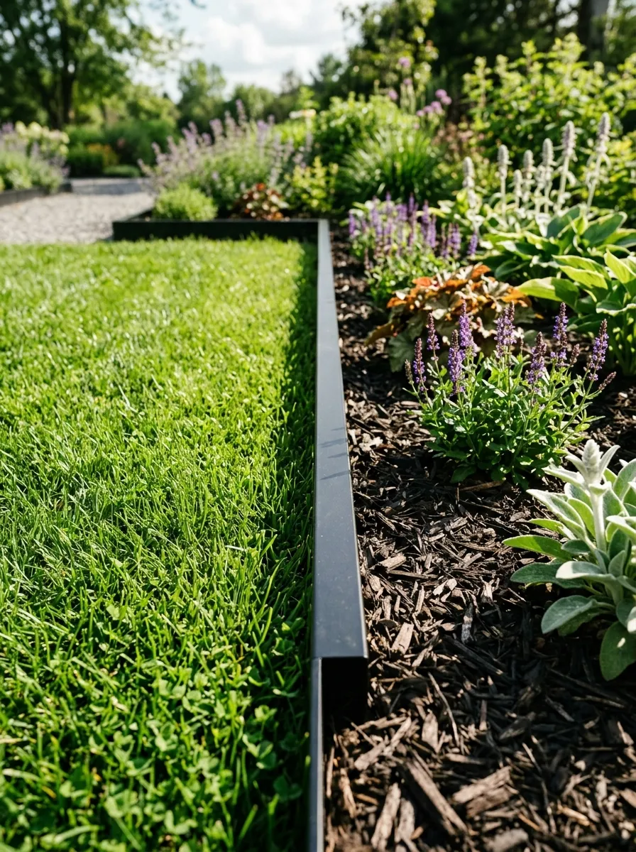 Use Black Metal Edging for Clean Lines