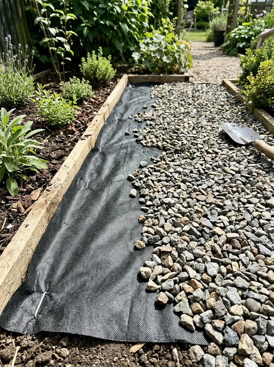 Use Landscape Fabric Under Gravel Areas