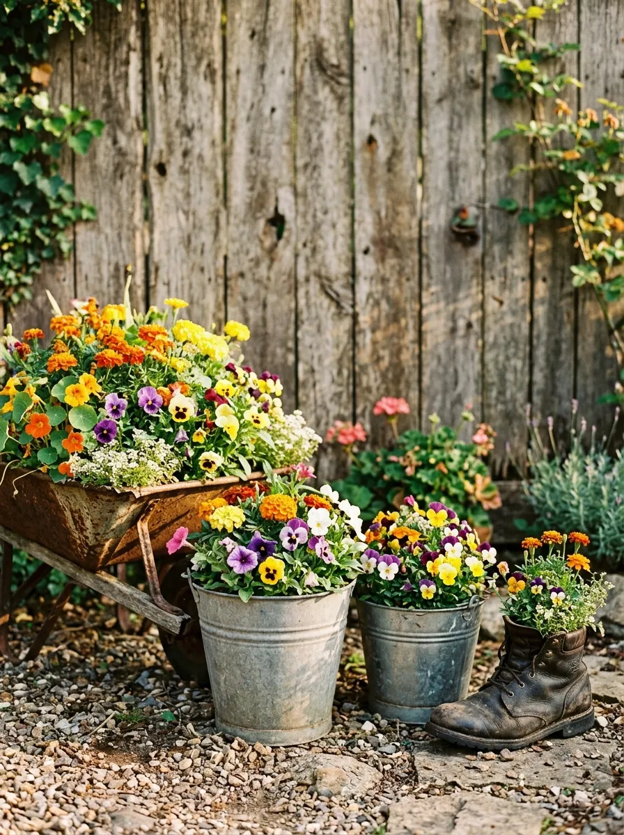 Use Repurposed Containers for a Quirky Look