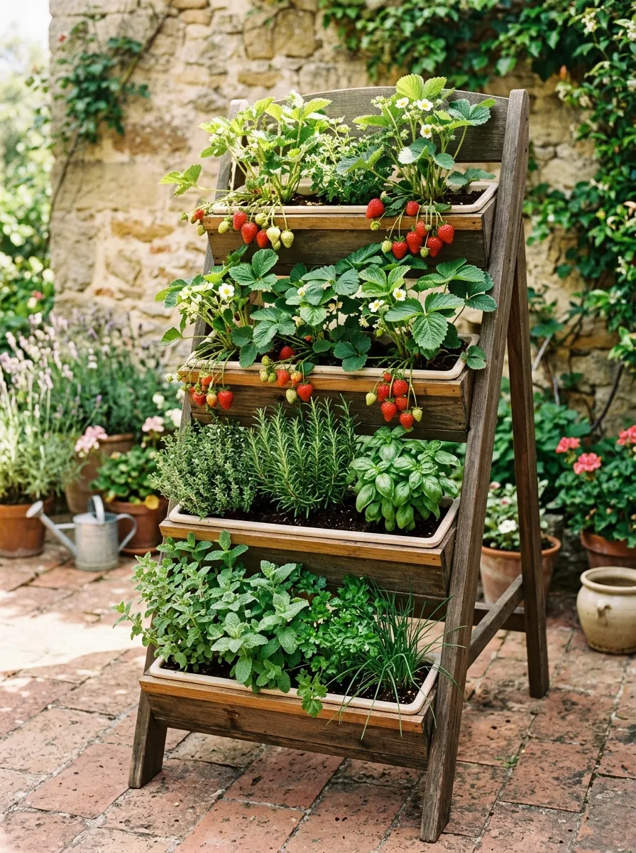 Use Vertical Stacked Planters to Save Space
