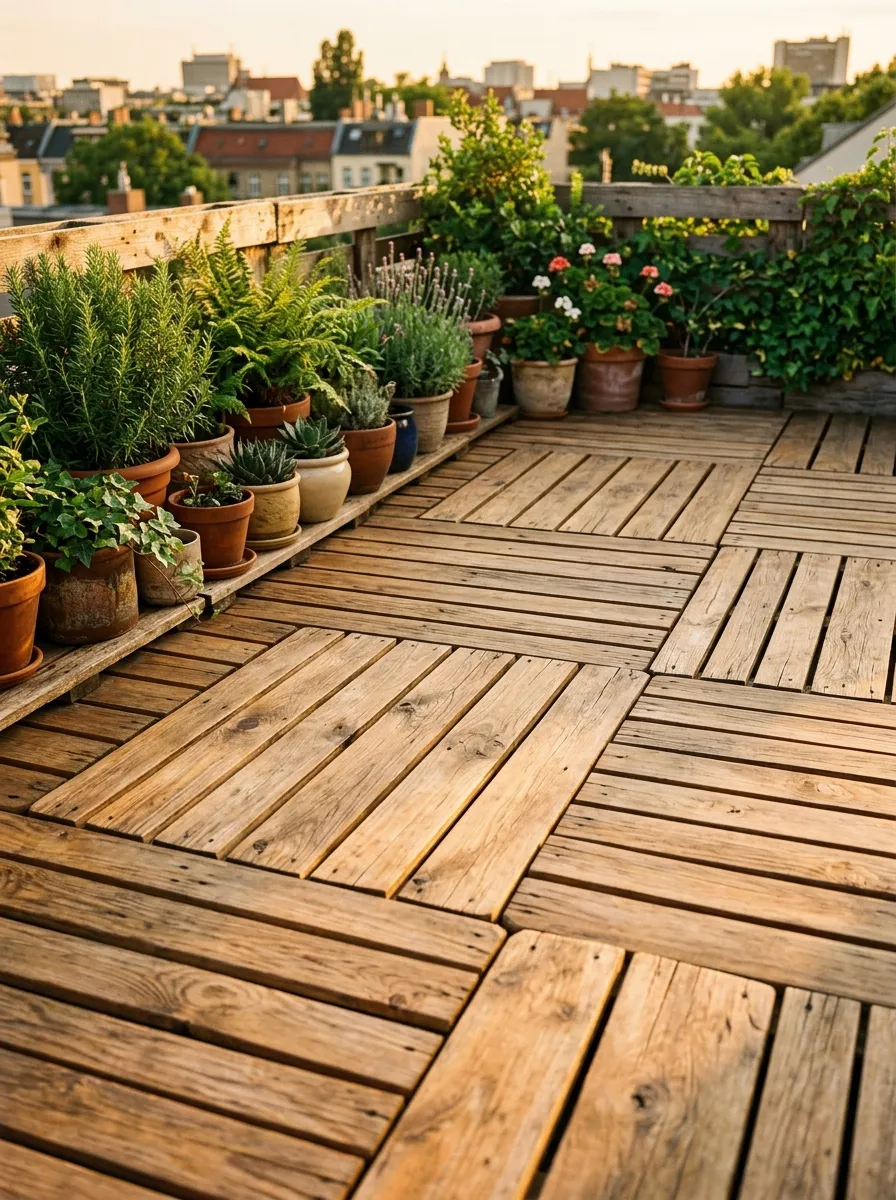 Wooden Pallet Deck Flooring
